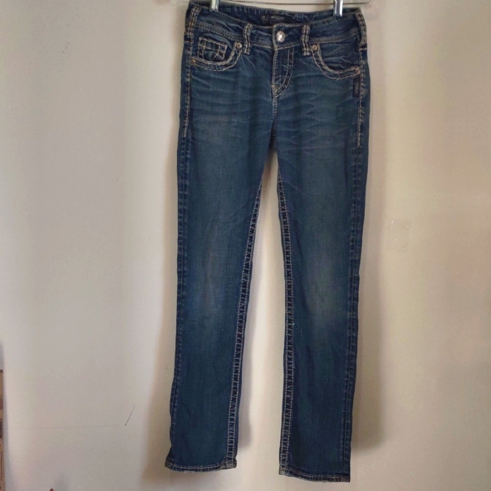 Silver Jeans Suki Mid-Rise Curvy Bootcut Jeans - Size 26/30 - Picture 2 of 16